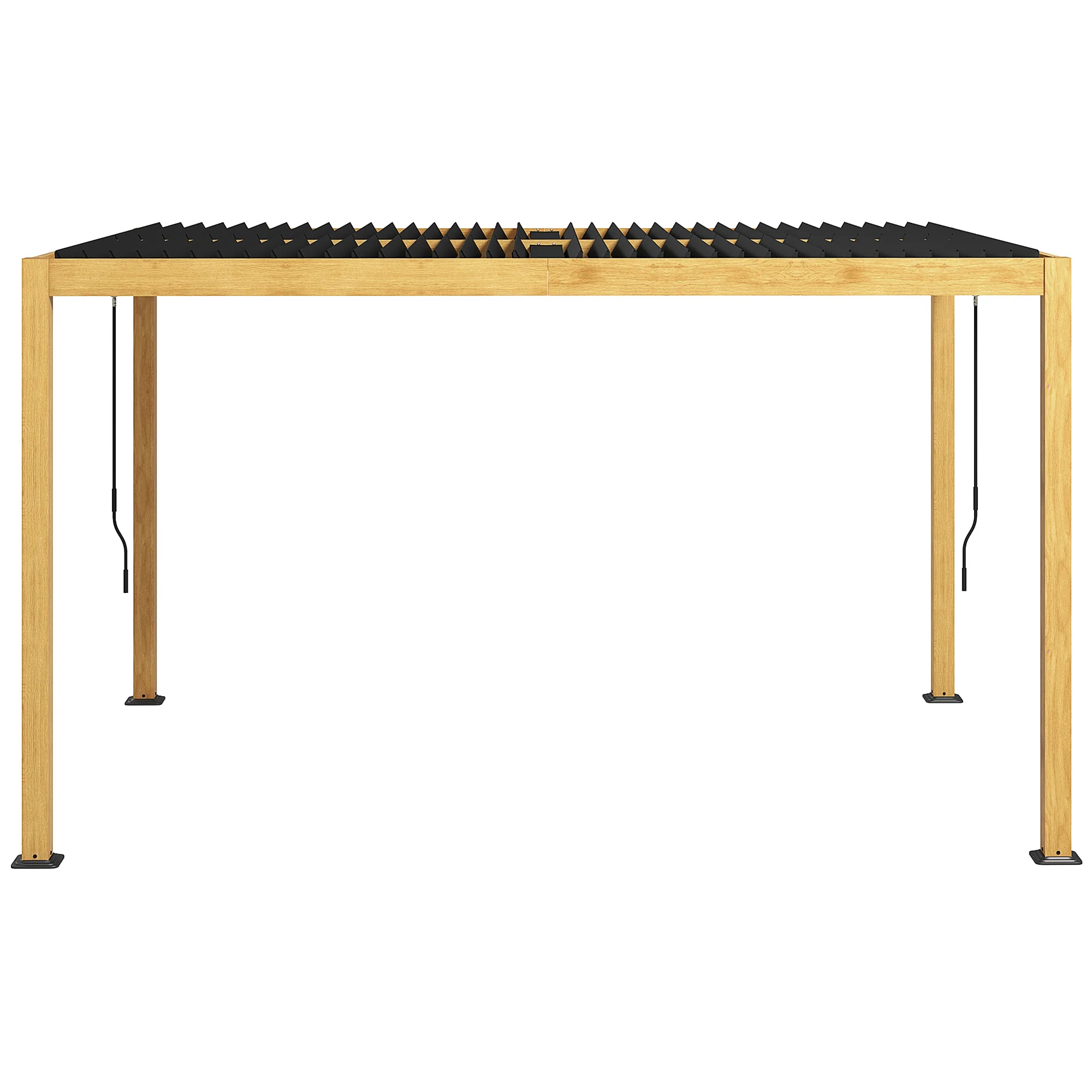 10' x 13' Aluminum Louvered Pergola with Adjustable Roof, Hardtop Gazebo for Outdoor Spaces, Gray - Image 2