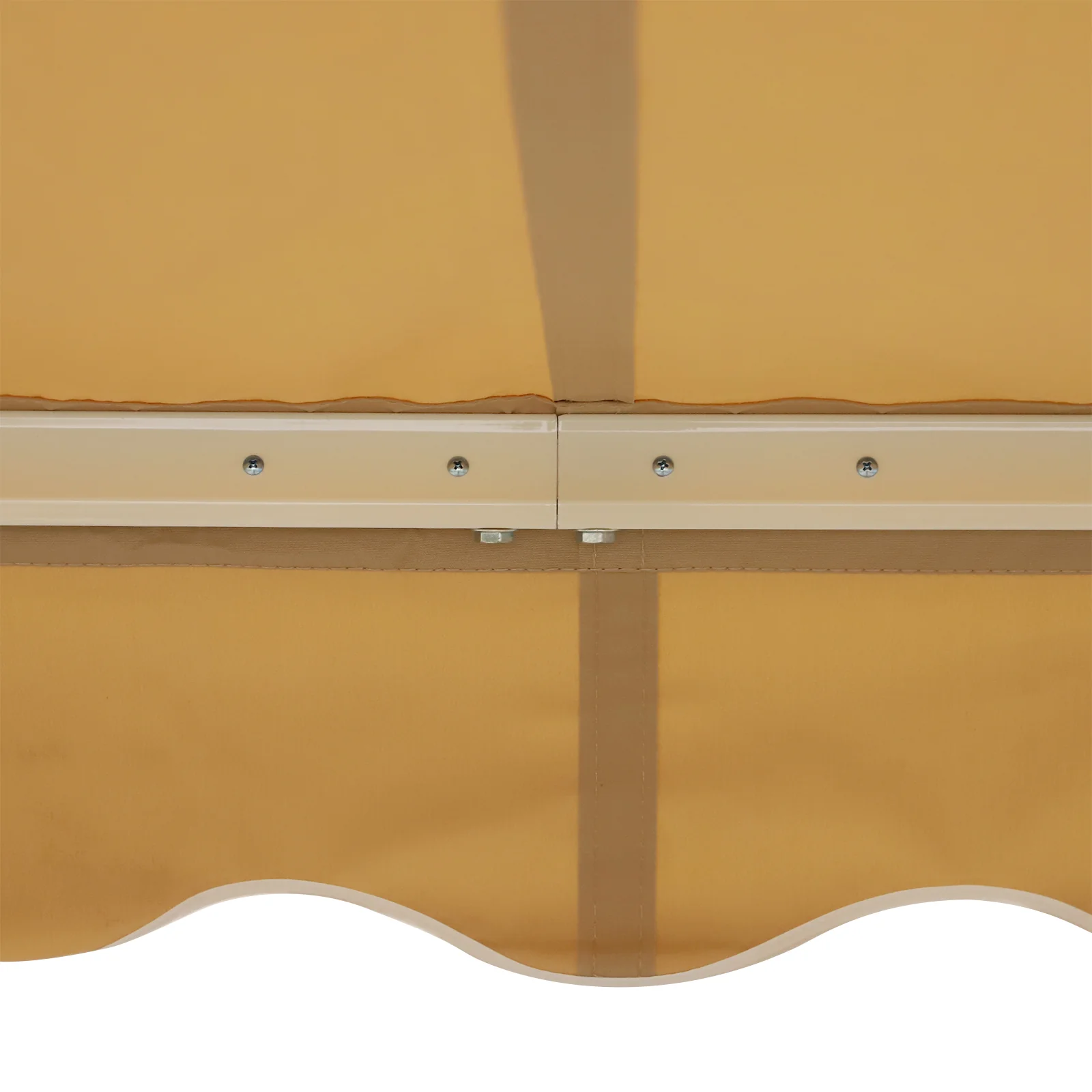 10' x 8' Manual Crank Retractable Awning, UV/Water-Resistant Sun Shelter, Beige - Image 11