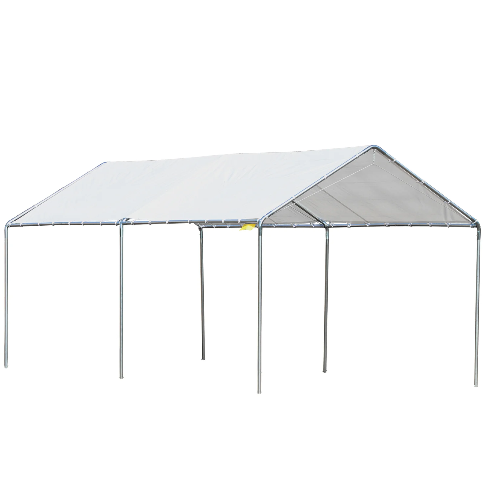 10' x 20' Car Canopy with Reinforced Steel Cables & Anchor Kit, White - Image 12