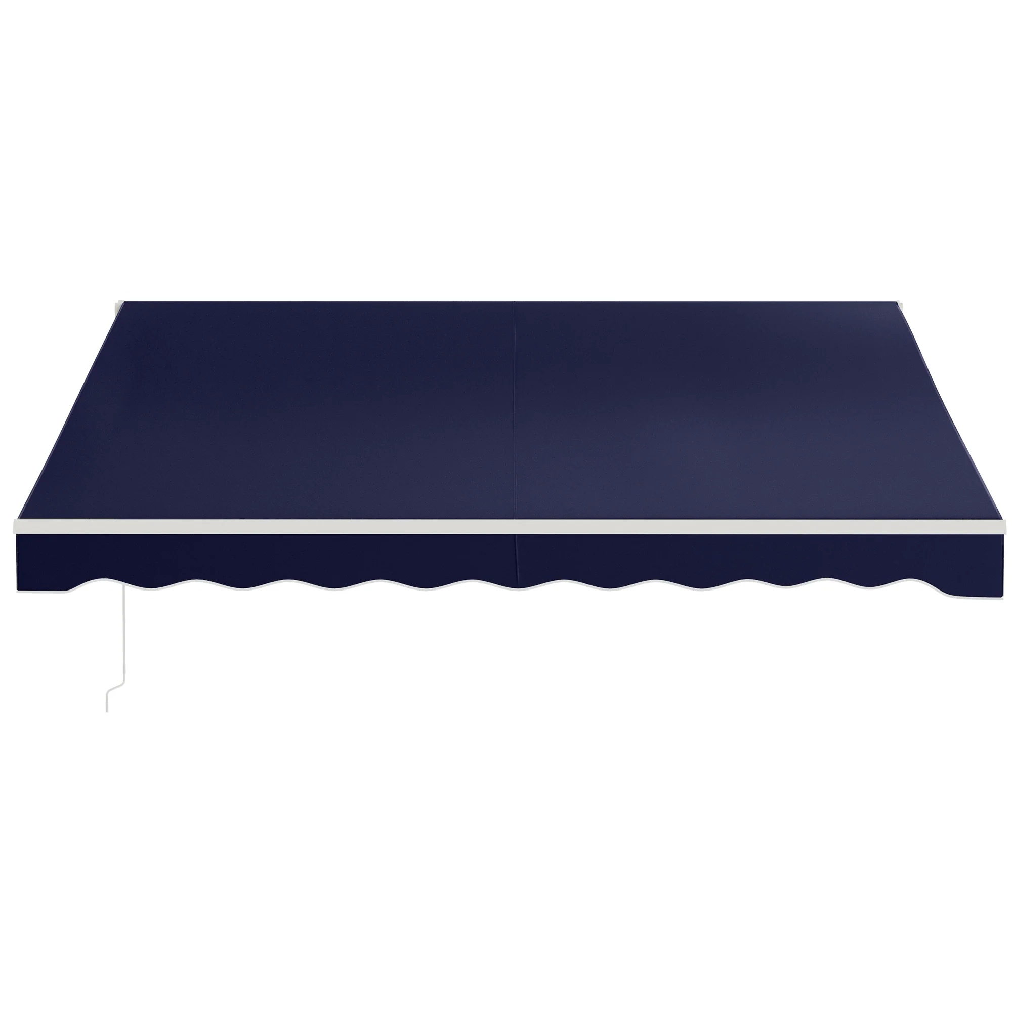 12' x 10' Electric Retractable Awning with Remote & Crank Handle, Blue - Image 10