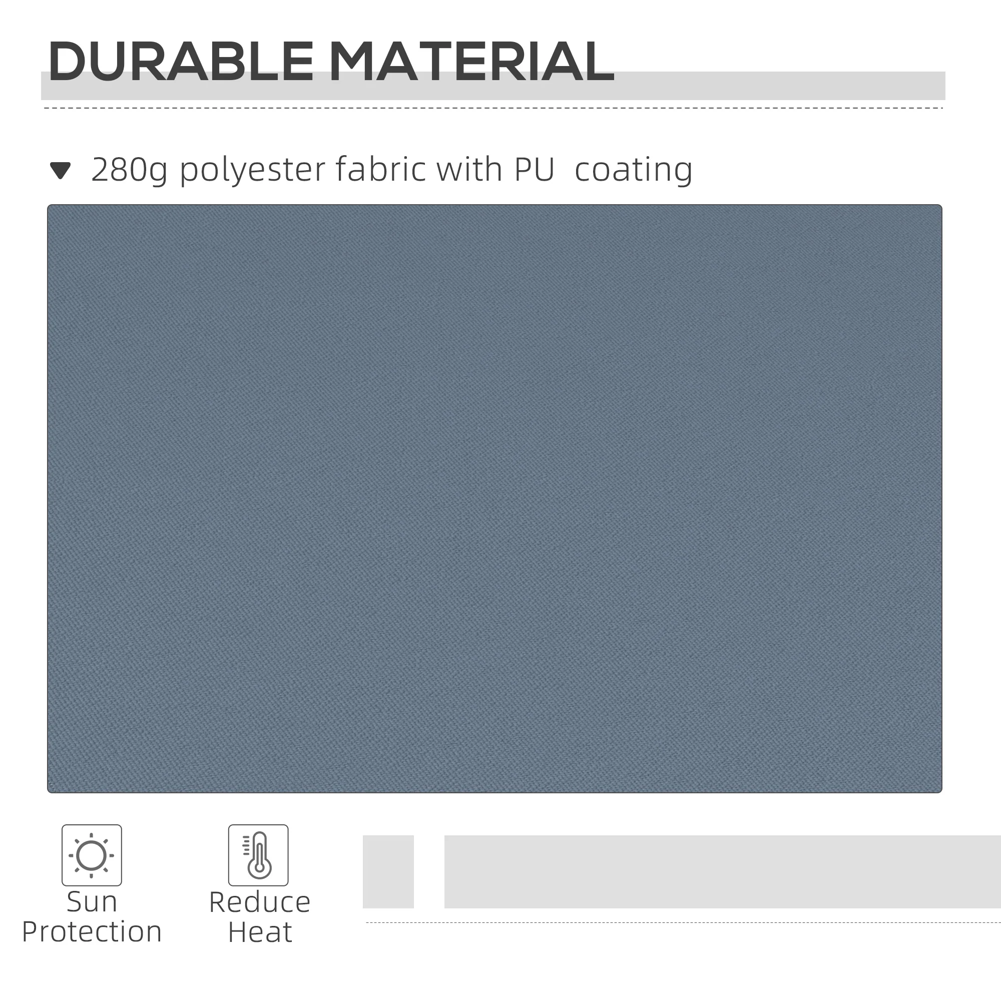 12' x 10' Manual Retractable Adjustable Awning, Versatile Outdoor Sunshade Shelter, Charcoal Gray - Image 6