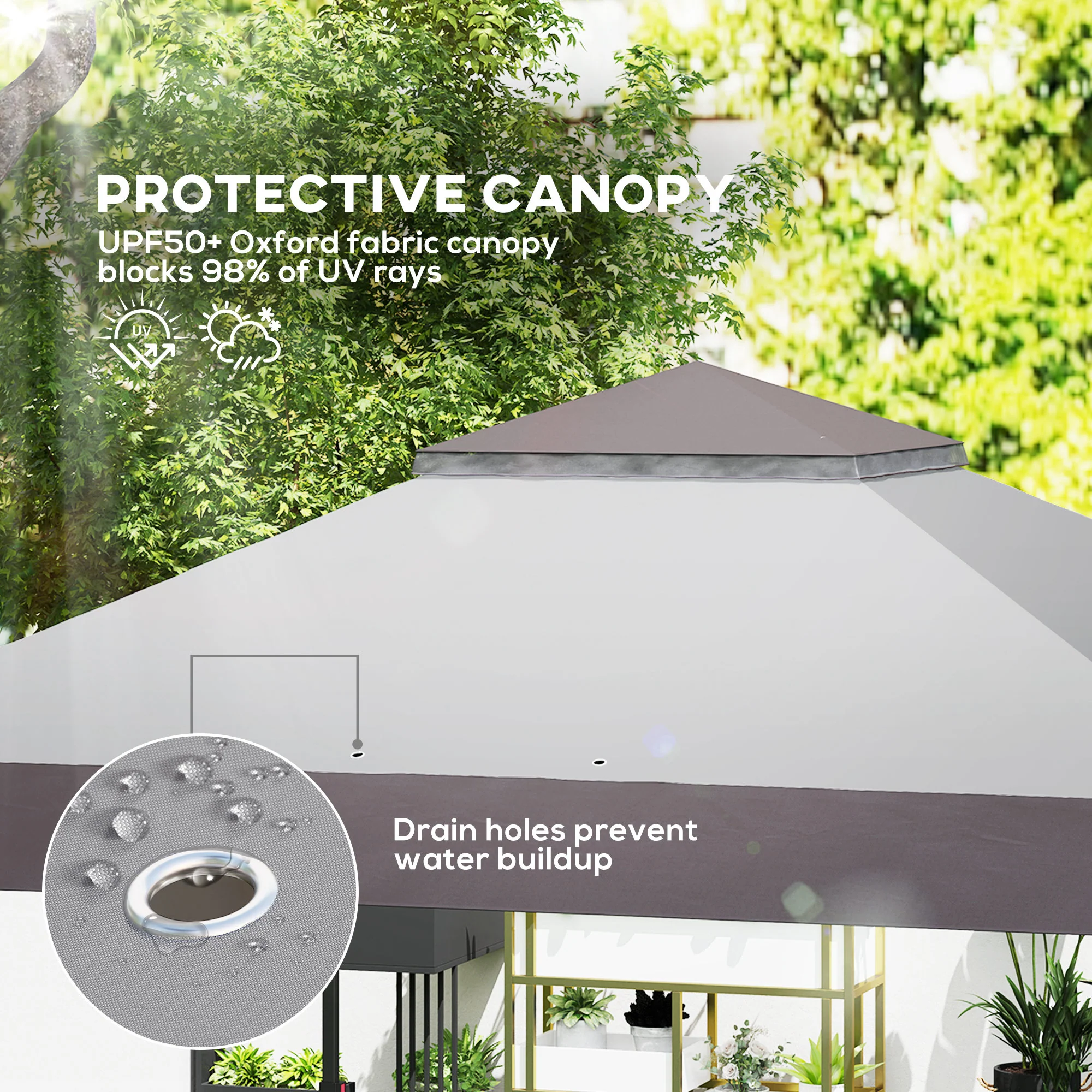 13' x 13' Pop Up Canopy Tent, UPF50+ Sun Protection, Height Adjustable with Sand Bags, Gray - Image 8