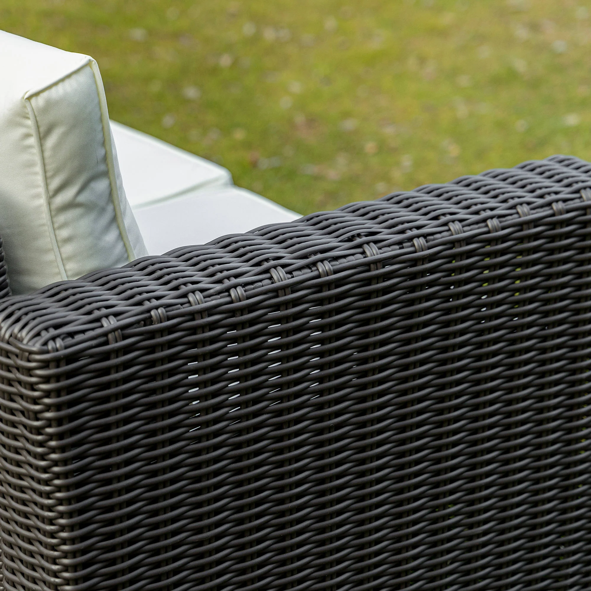 2-Piece Patio Corner Sofa Set with PE Rattan & Padded Cushions, Beige - Image 11