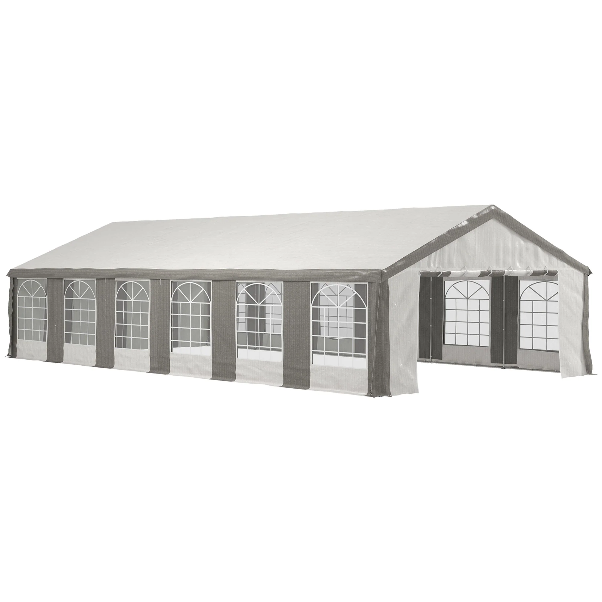 20' x 40' Heavy-Duty Outdoor Party Tent with Sidewalls, Gray - Image 10
