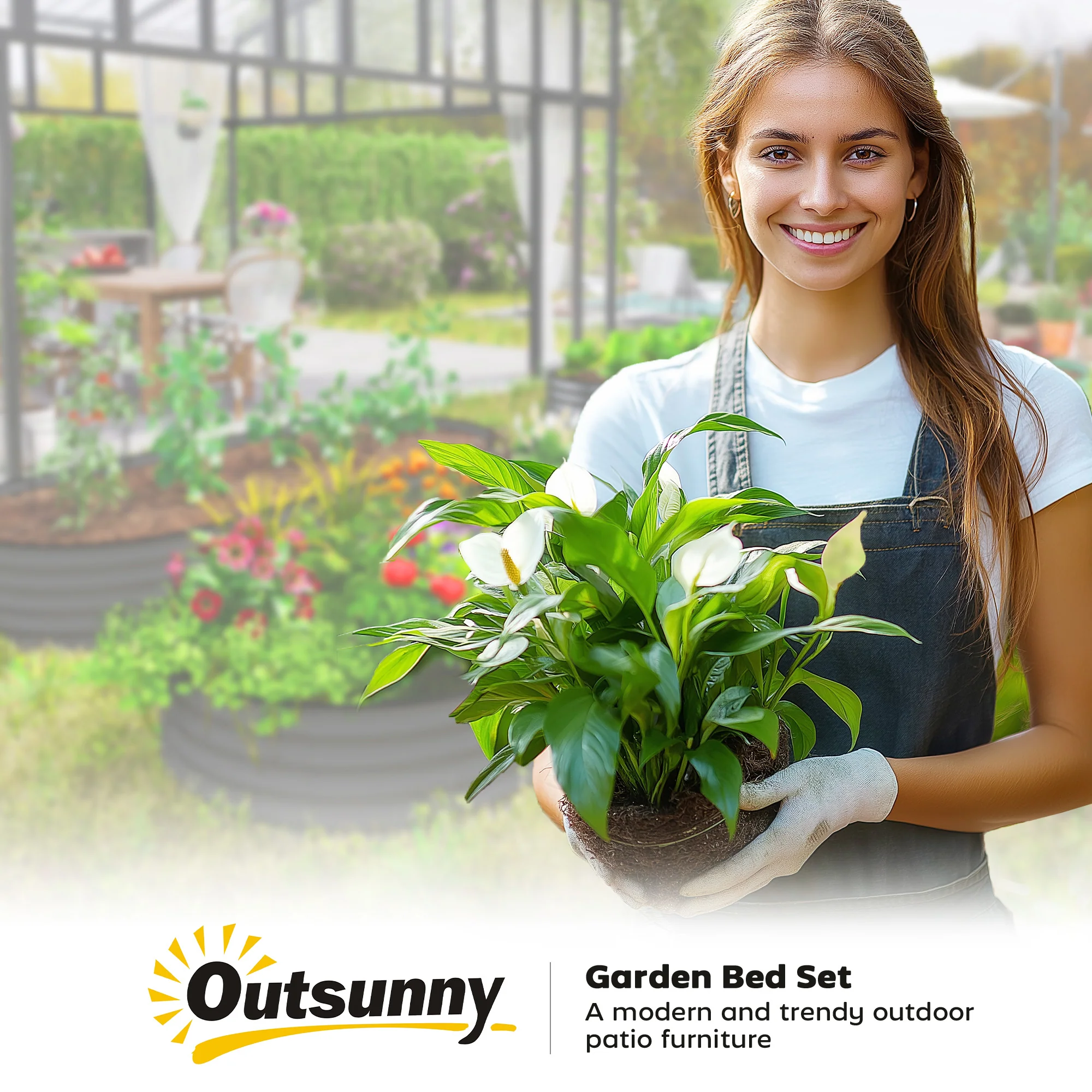 2PCS Galvanized Raised Garden Bed, 7' x 3' x 1' Raised Beds for Gardening with Plant Support Stakes and Rubber Strap Edging, Metal Planter Box for Vegetables, Flowers, Dark Gray - Image 11
