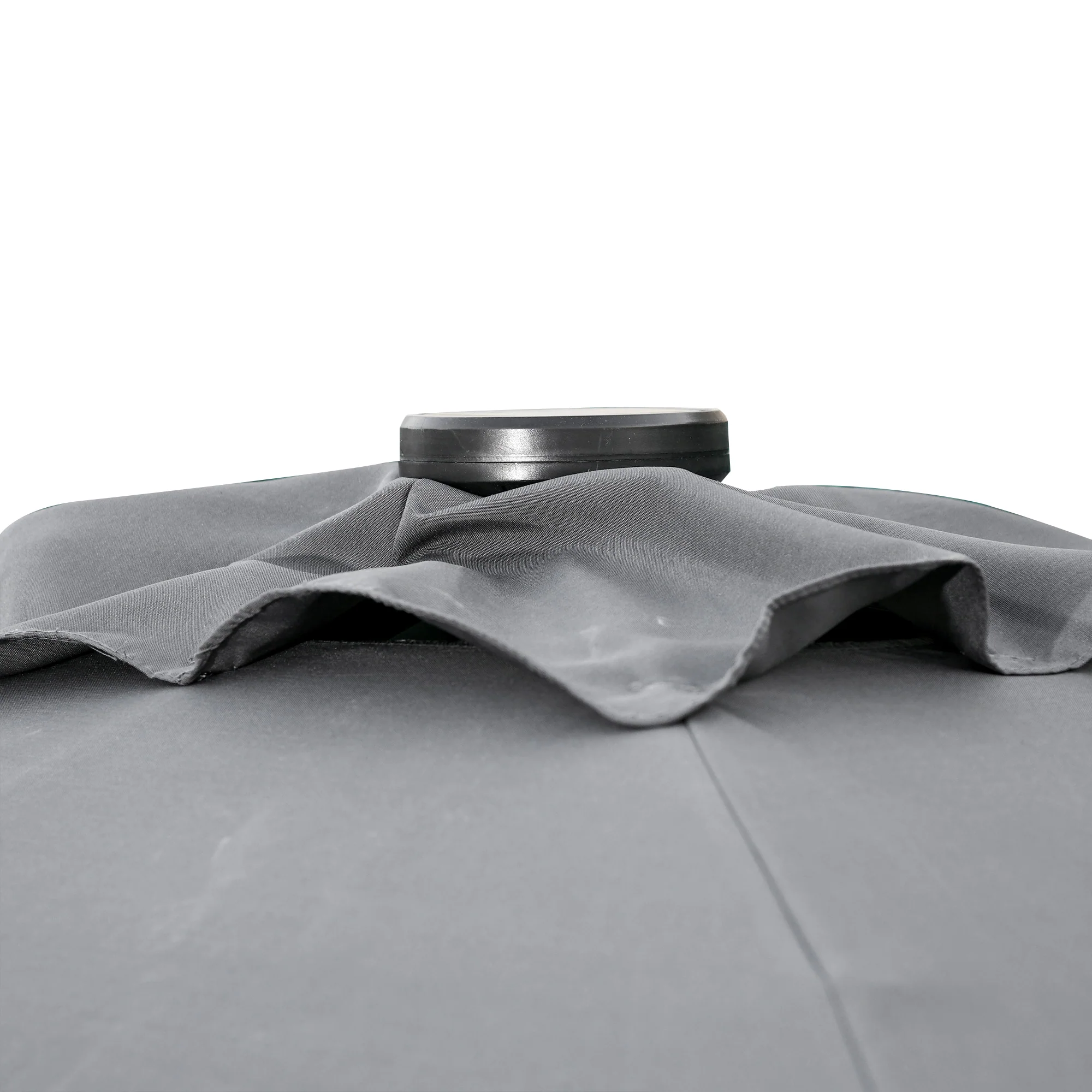 9' x 7' Solar Umbrella with LED Lighted, Tilt & Crank, Dark Gray - Image 10