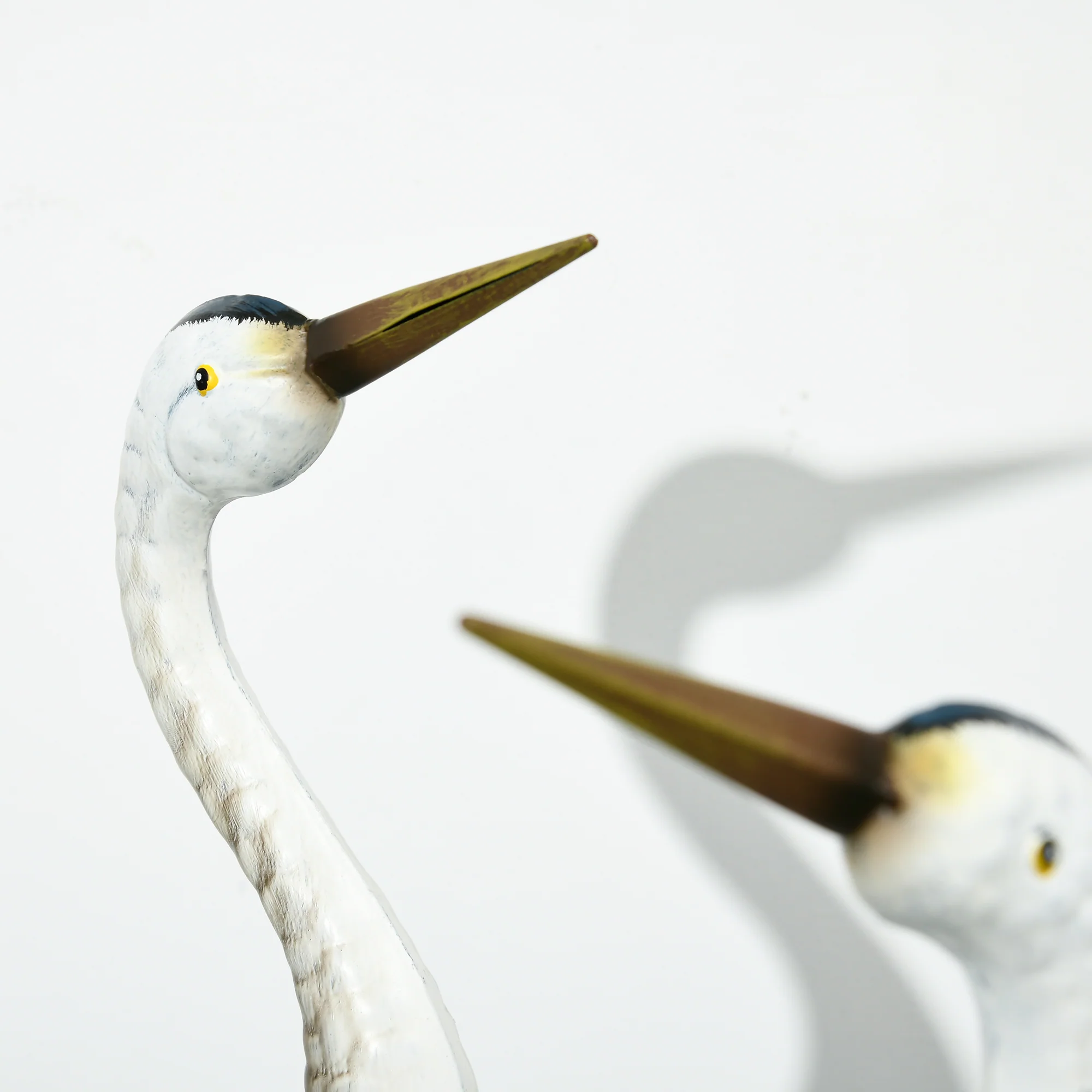 28.5" & 29" Set of 2 Metal Crane Garden Sculptures, Blue Yard Art - Image 9