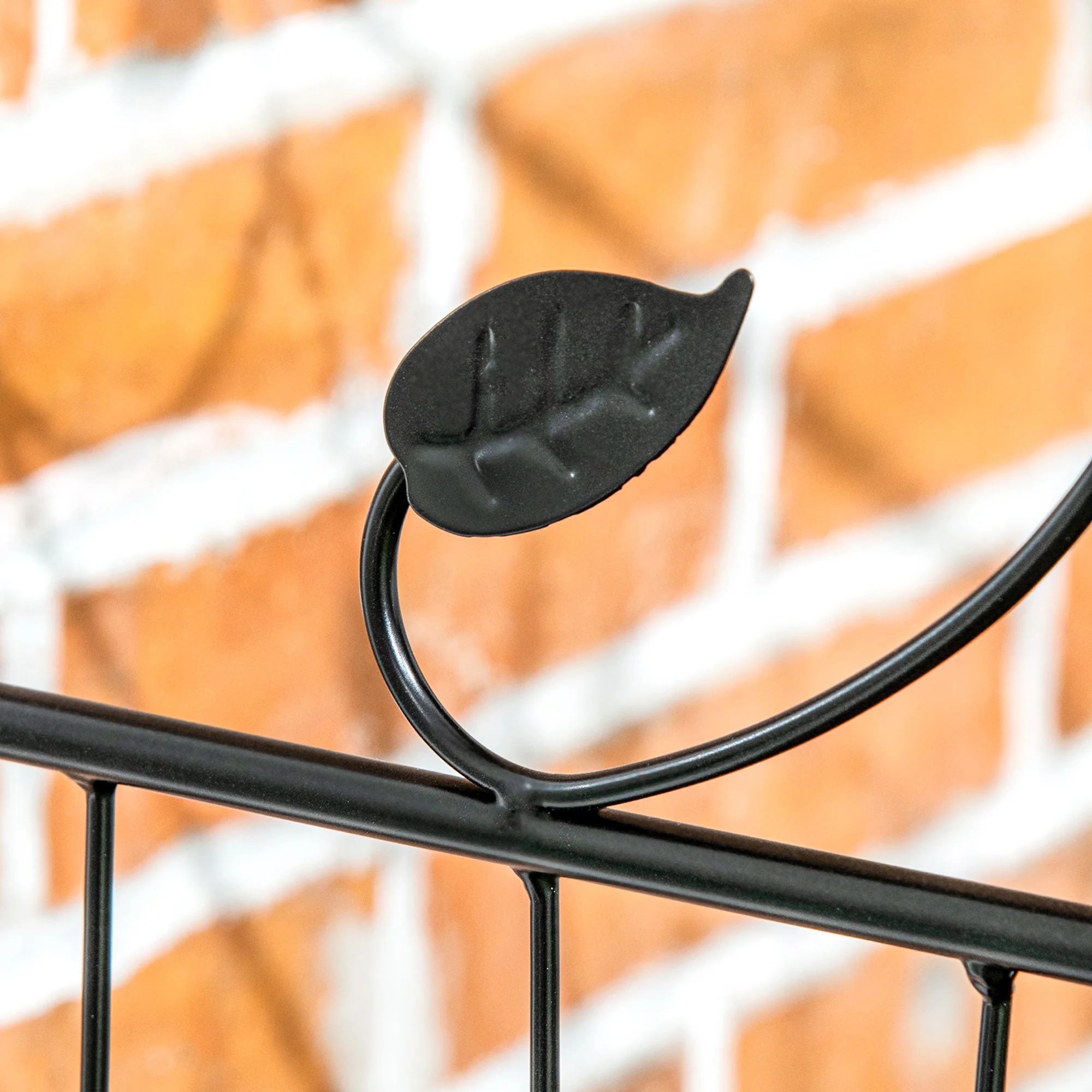 4 Pack Steel Fence Panels, Rust-Resistant, Decorative Border, Flower Edging, 11.5' x 43", Black - Image 9