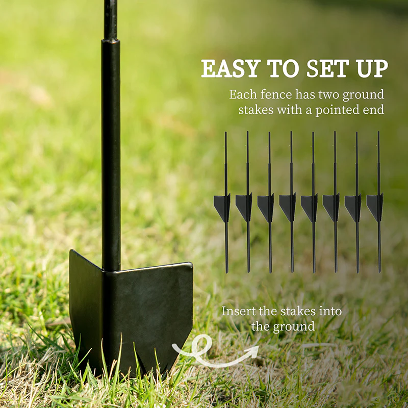 4-Pack Decorative Garden Fence Panels with Swirls for Animal Barrier & Flower Edging - Image 6