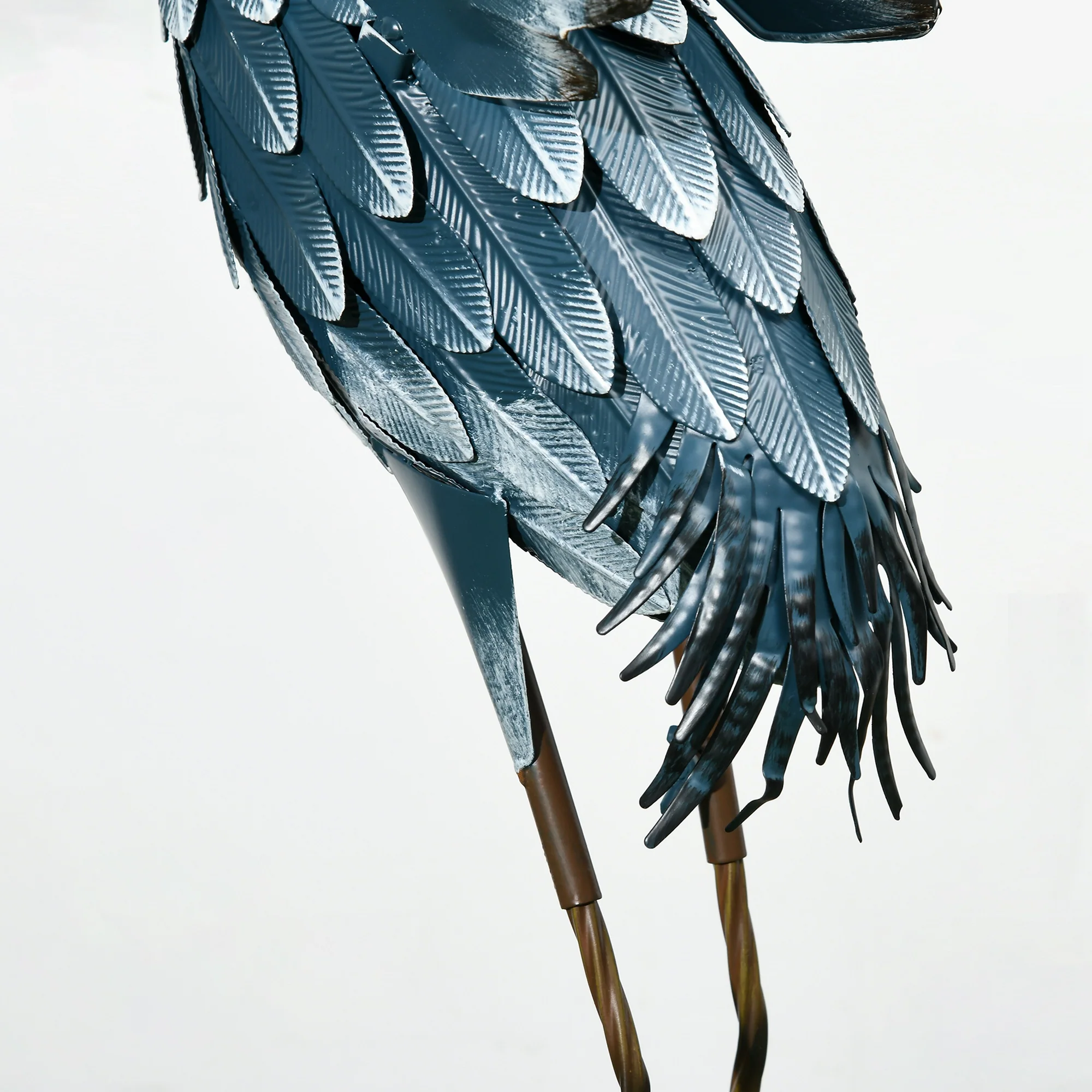 29'' & 27.5''  Set of 2 Heron Garden Statues, Blue & White for Lawn & Patio Decor - Image 10