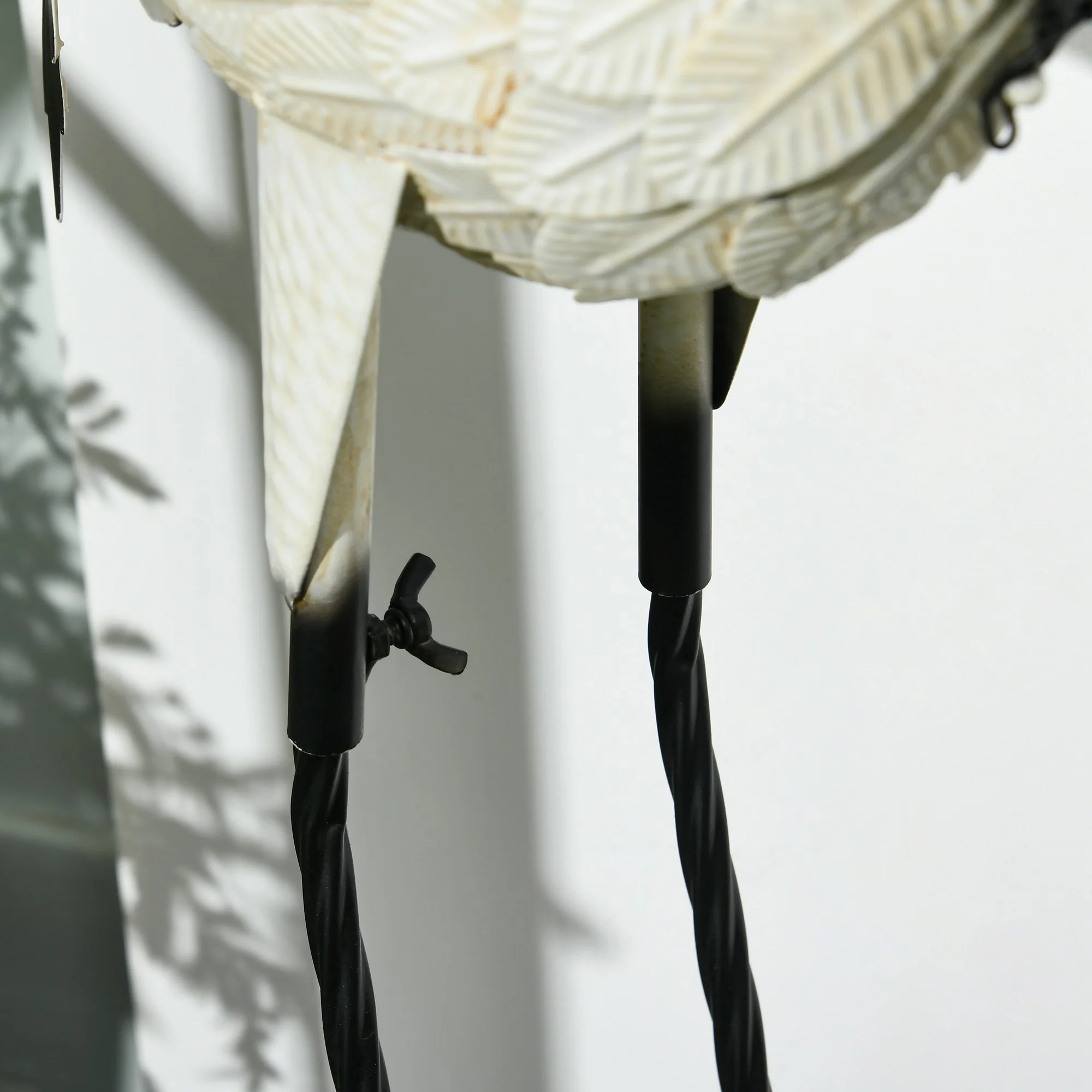 35.5" & 40.5" Set of 2 Heron Garden Statues for Lawn, Patio, Backyard in White & Black - Image 11
