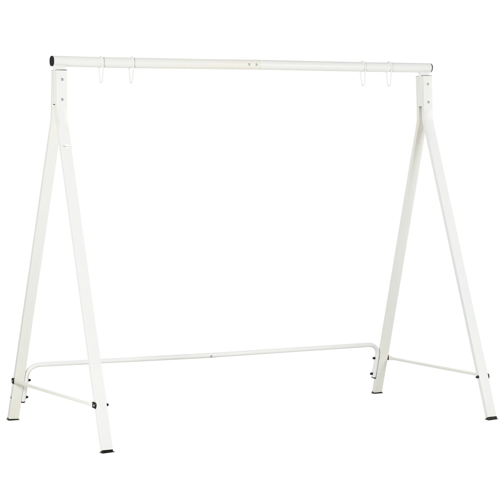 Heavy Duty Metal Swing Stand with 528 LBS Weight Capacity, White - Image 11