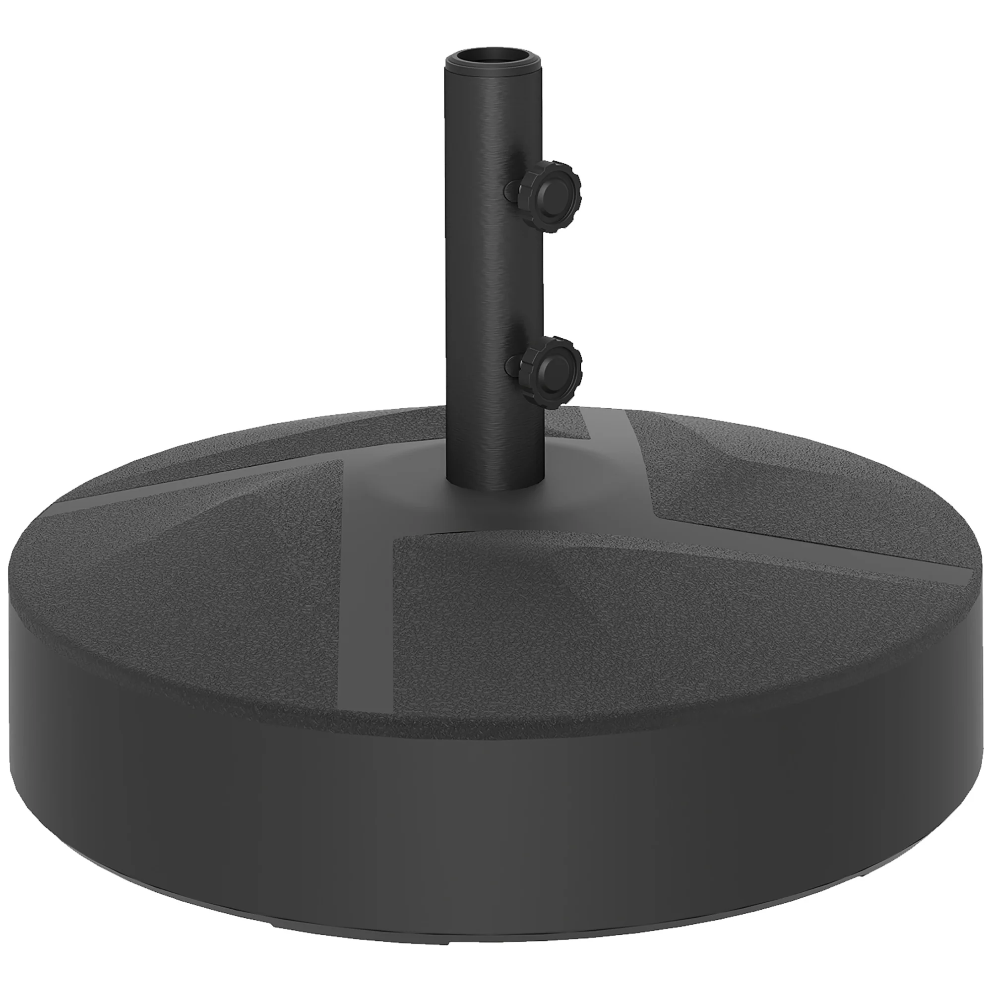 Patio Umbrella Base Holder, Heavy Duty Outdoor Umbrella Stand Base, Filled Up to 66lbs with Stand or 55lbs with Water for Garden, Poolside, Black
