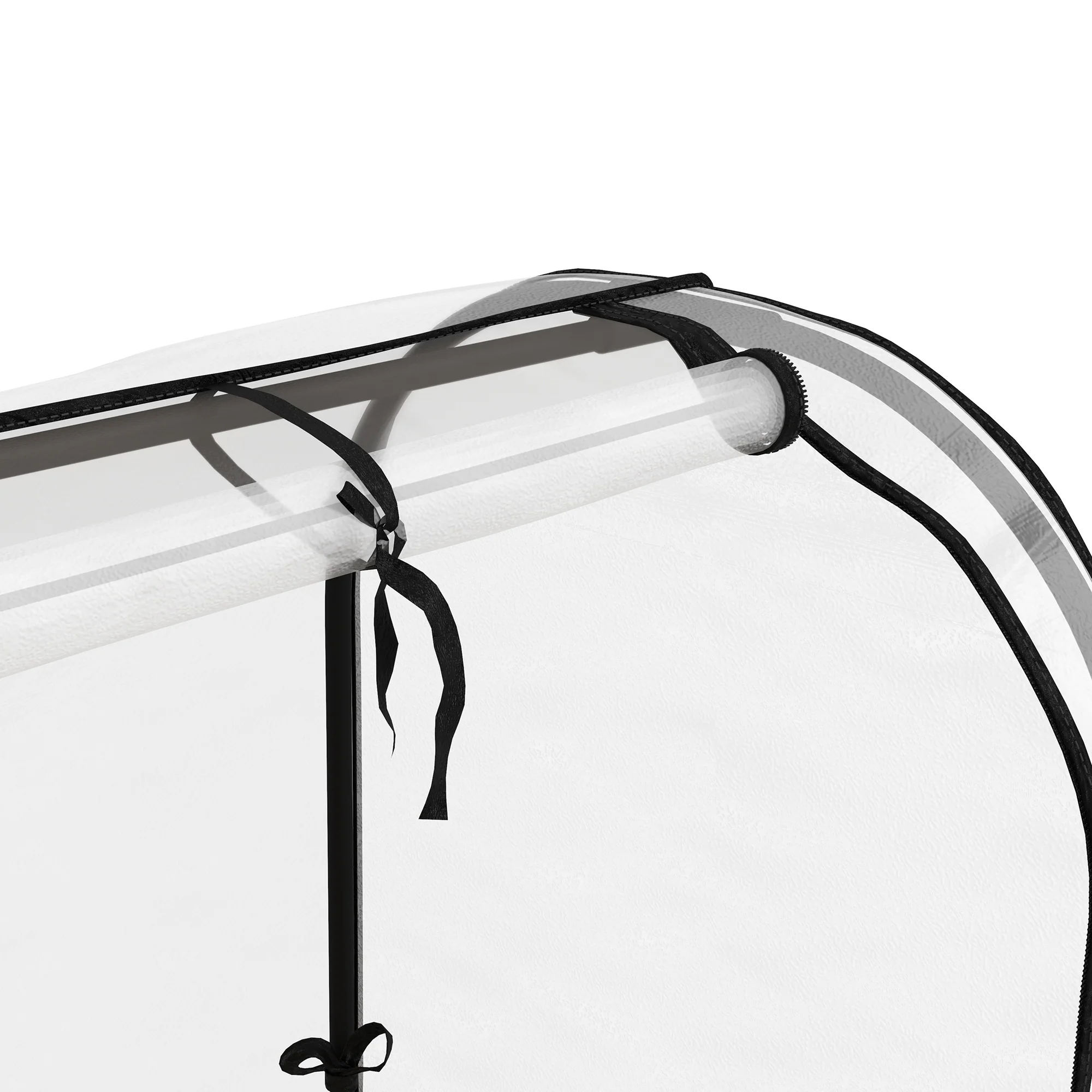 Metal Elevated Garden Bed with Cover & Bottom Shelf for Backyard, 41.75" x 21.25" x 53.25", Cream - Image 11