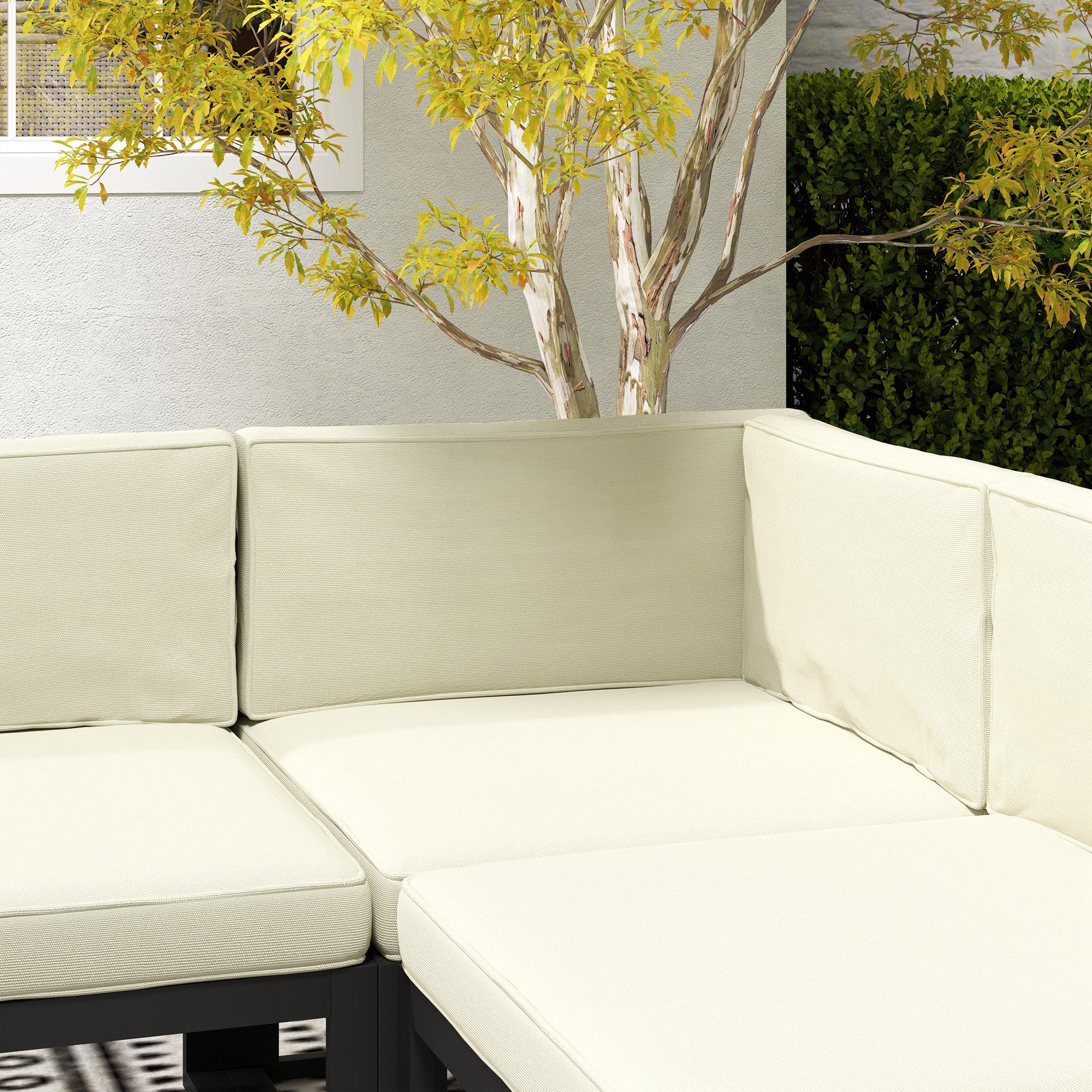 14 Piece Replacement Cushions for Rattan Furniture, Cushion Pad for Patio Set, Cream White - Image 11