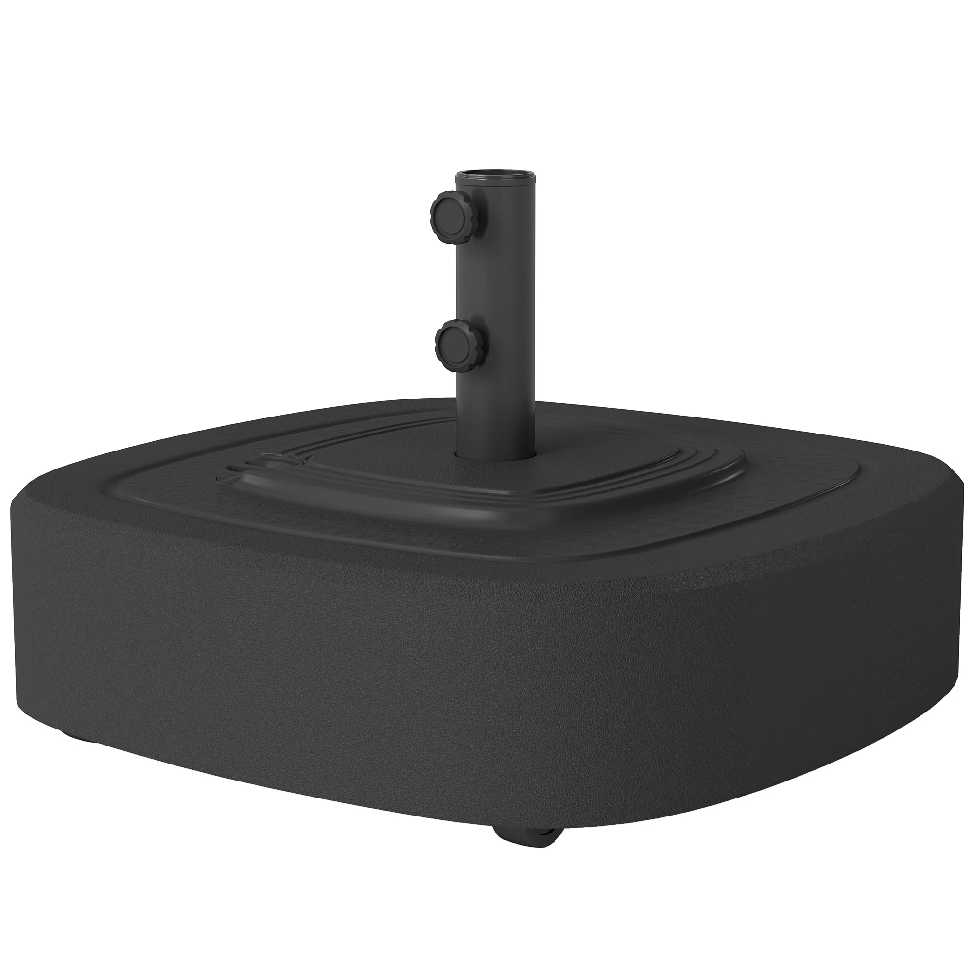 Patio Umbrella Base with Wheels, Umbrella Stand with 110 lbs. Sand or 86 lbs. Water Filled, Outdoor Umbrella Stand Holder for 1.5"/1.9" Poles for Lawn, Poolside, Black - Image 2