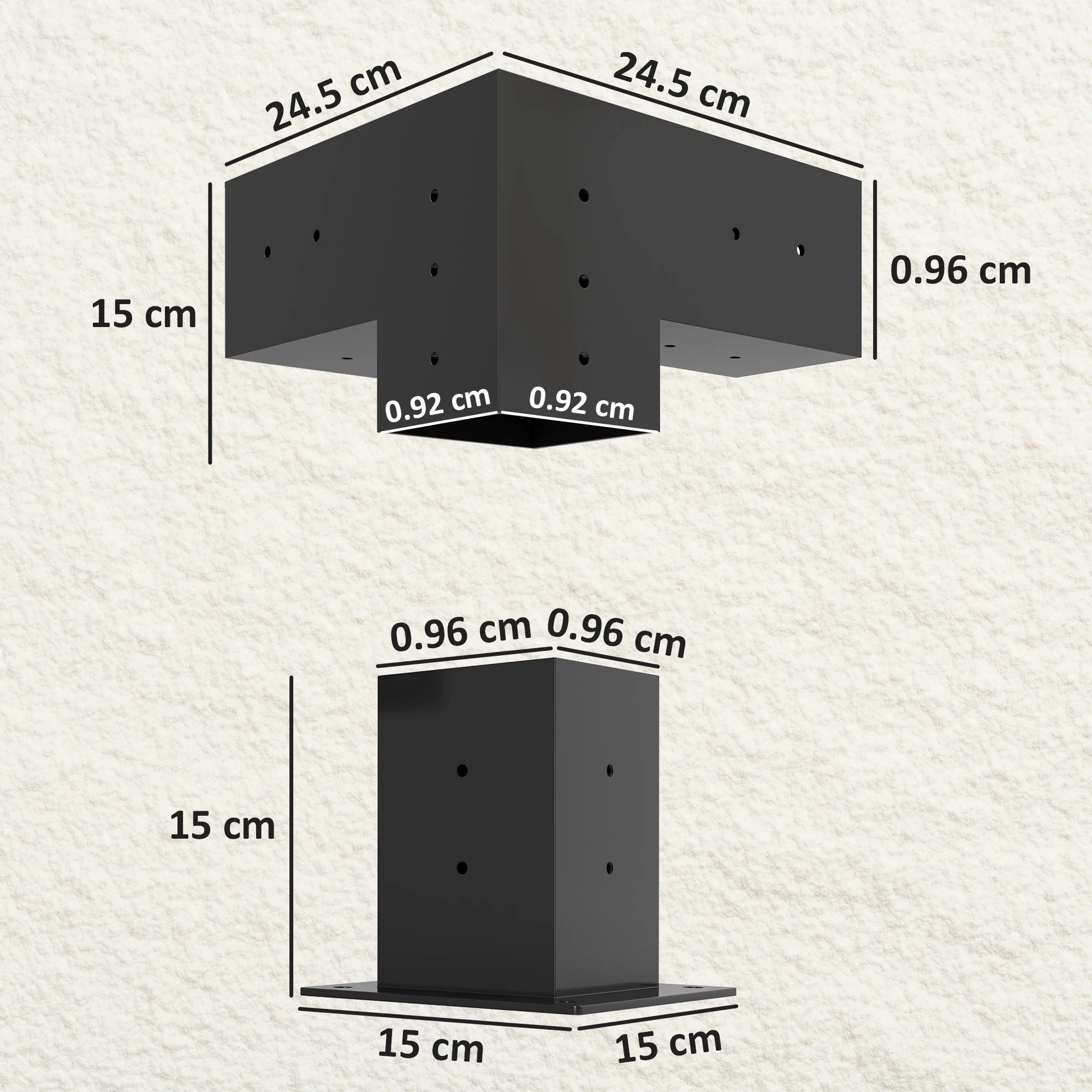 Pergola Kit with 3-Way Corner Brackets & Post Base for 4" x 4" (Actual 3.6" x 3.6") Lumber - Image 5