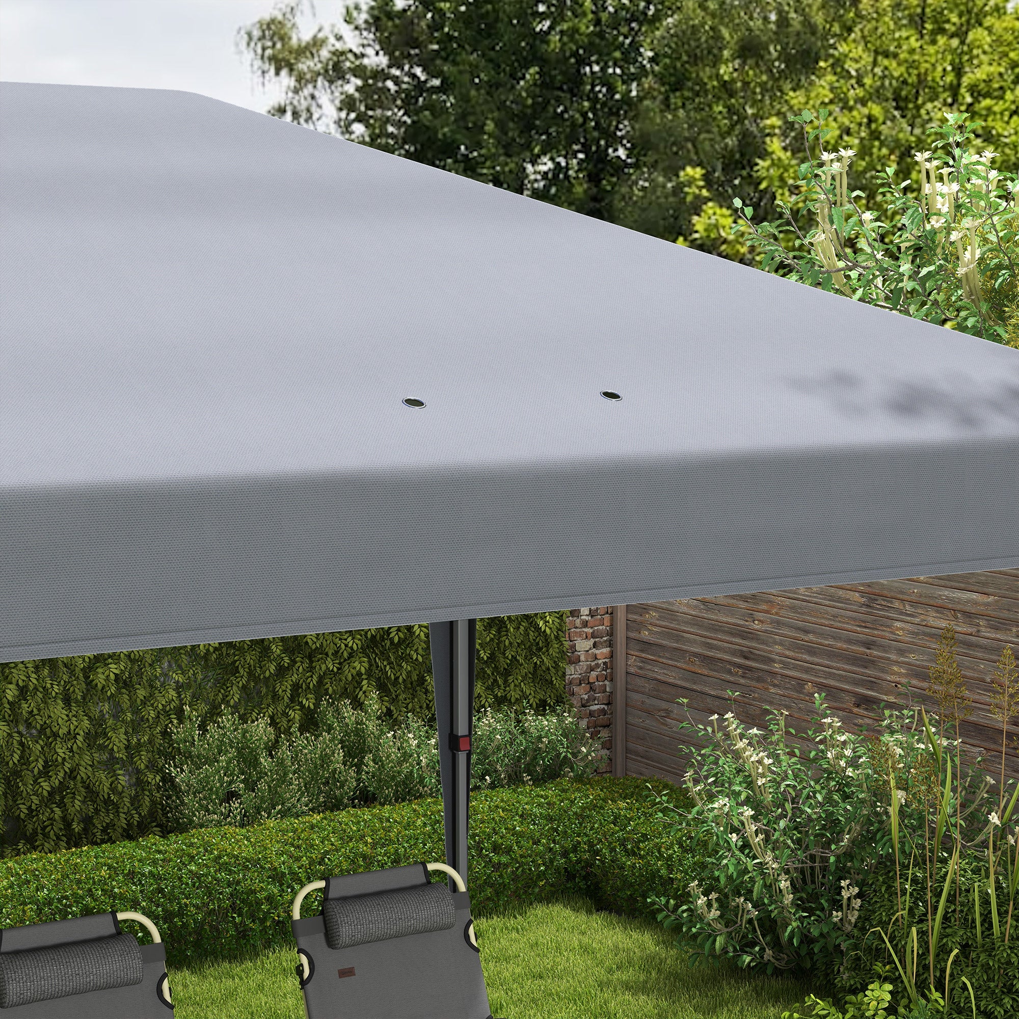 3 x 6m Pop Up Gazebo, Height Adjustable Wedding Awning Canopy w/ Carrying Bag, Grey - Image 10