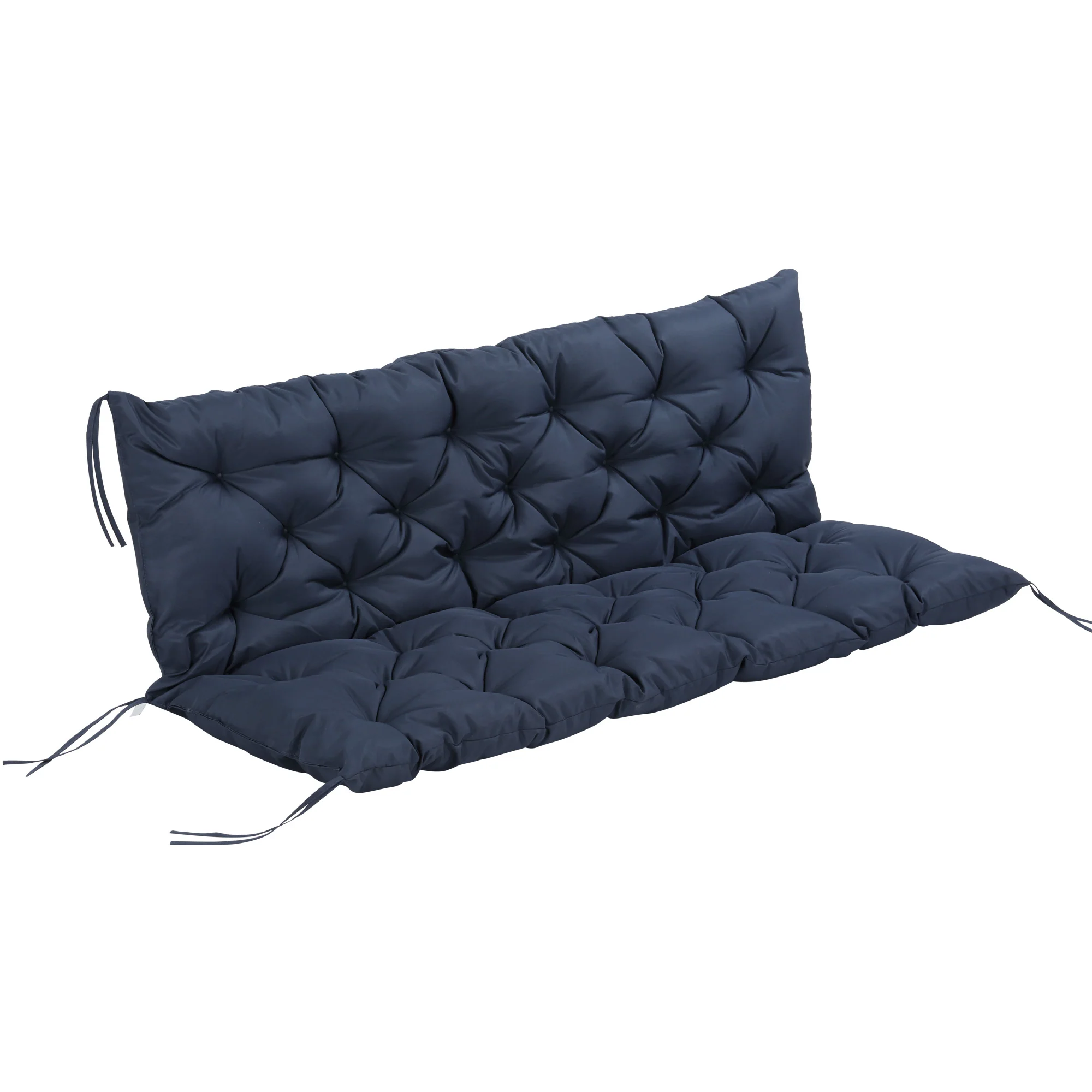 3 Seater Swing Chair Replacement Cushions with Backrest for Patio Furniture, Dark Blue