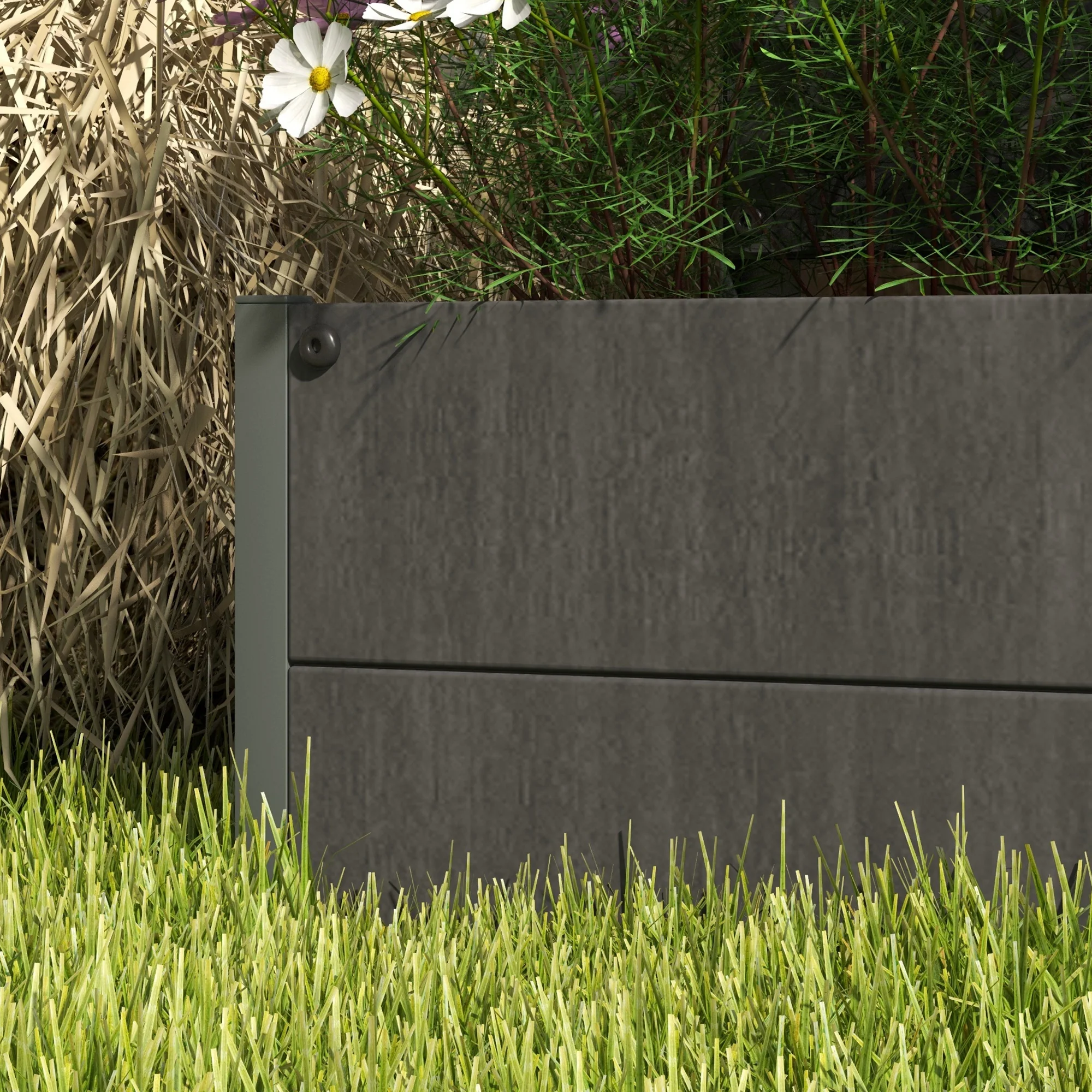 Trellis Planter for Climbing Plants, Raised Garden Bed with Trellis, Planter Box for Outdoor Garden, Dark Grey - Image 10