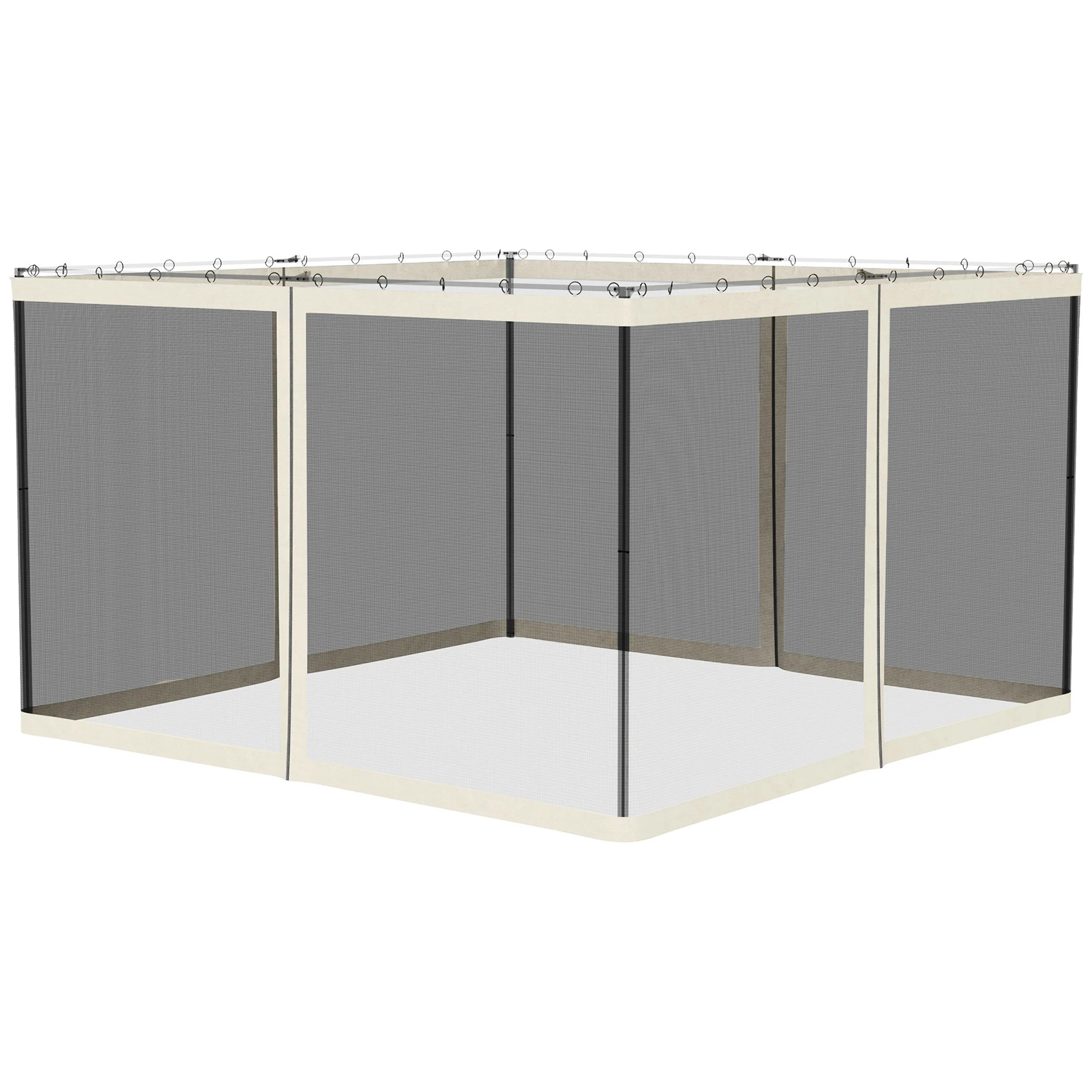 Replacement Mosquito Netting for Gazebo 10' x 12'with Zippers, White - Image 2