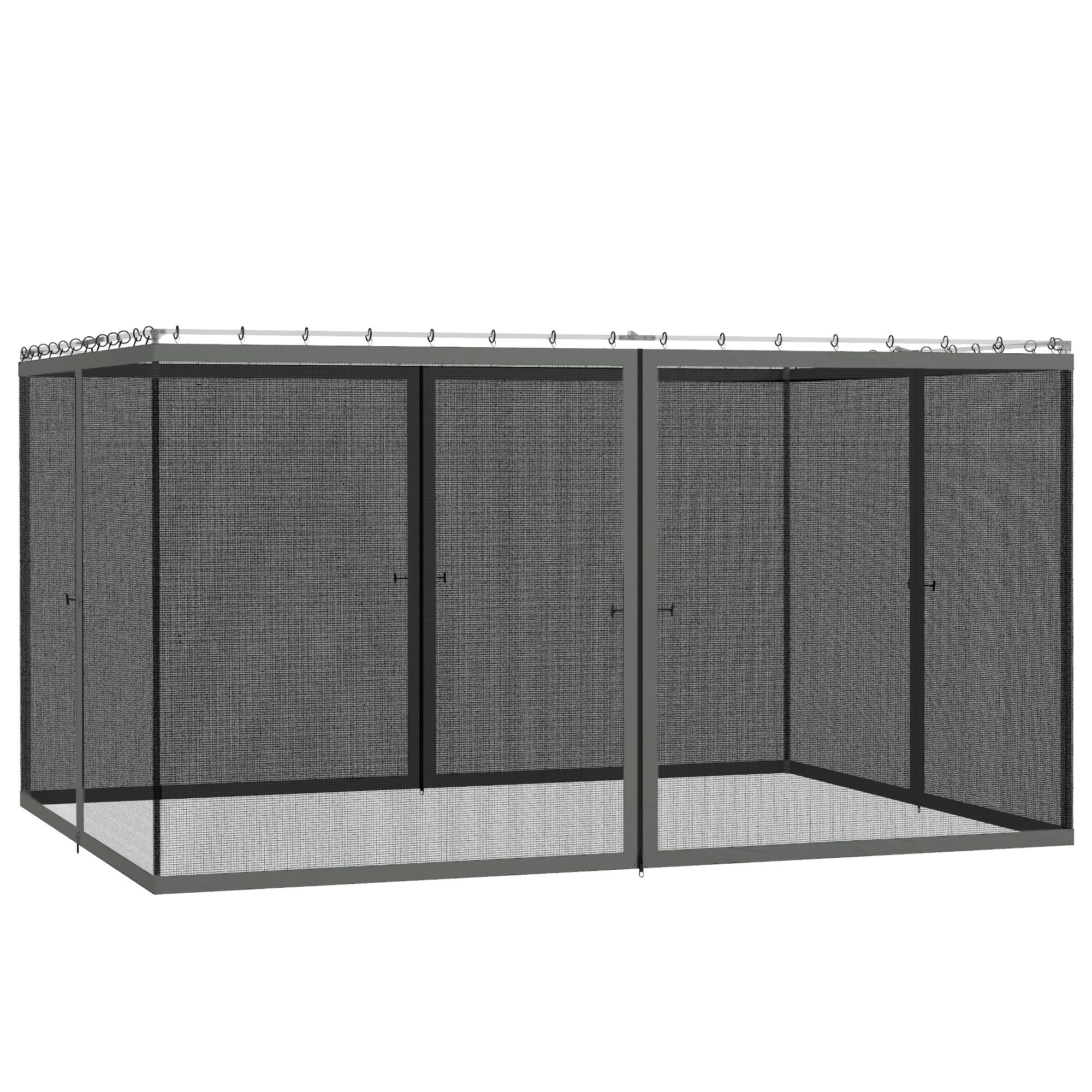 Replacement Mosquito Netting for Gazebo 10' x 13'with Zippers, Dark Grey - Image 11