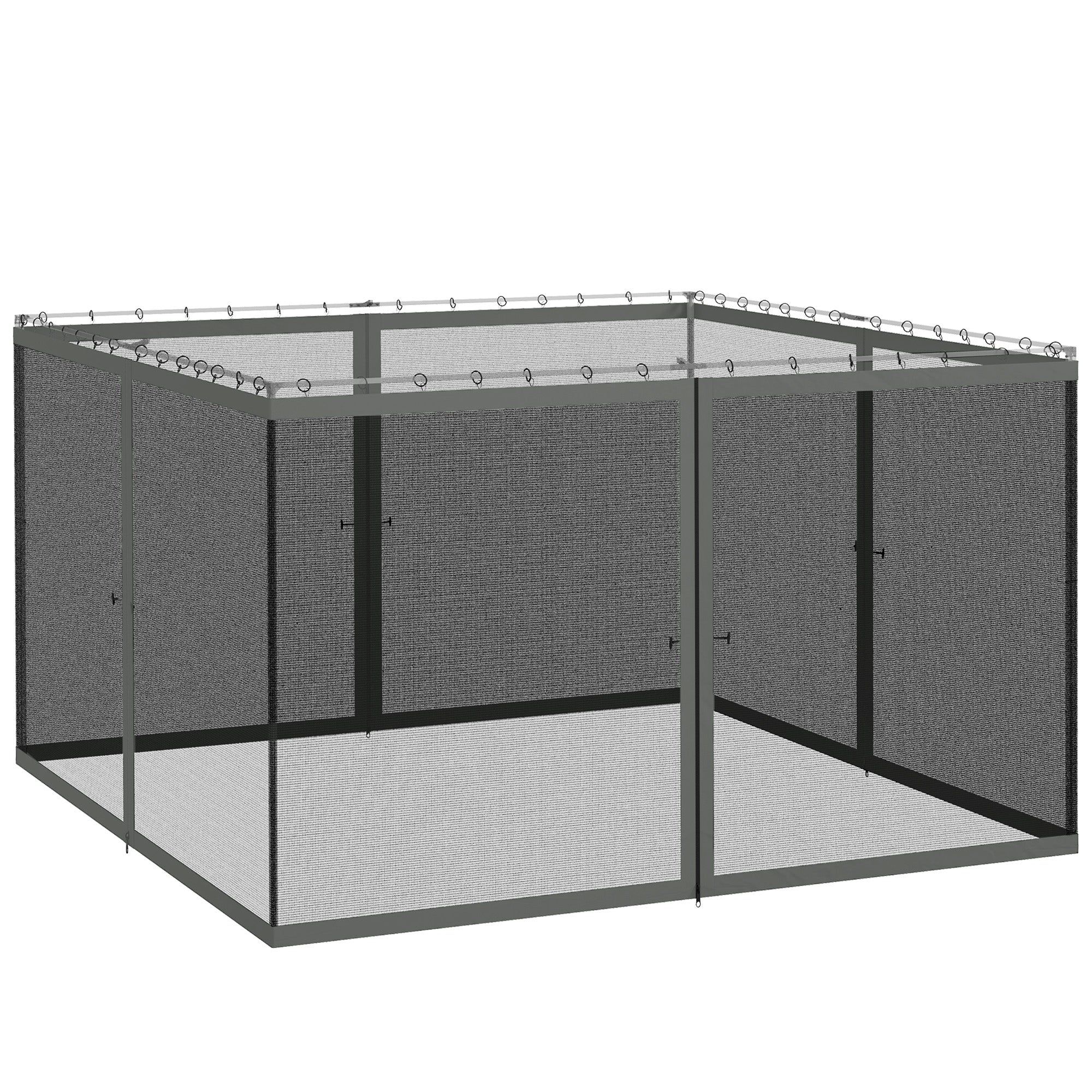 Replacement Mosquito Netting for Gazebo 12' x 12'with Zippers, Dark Grey