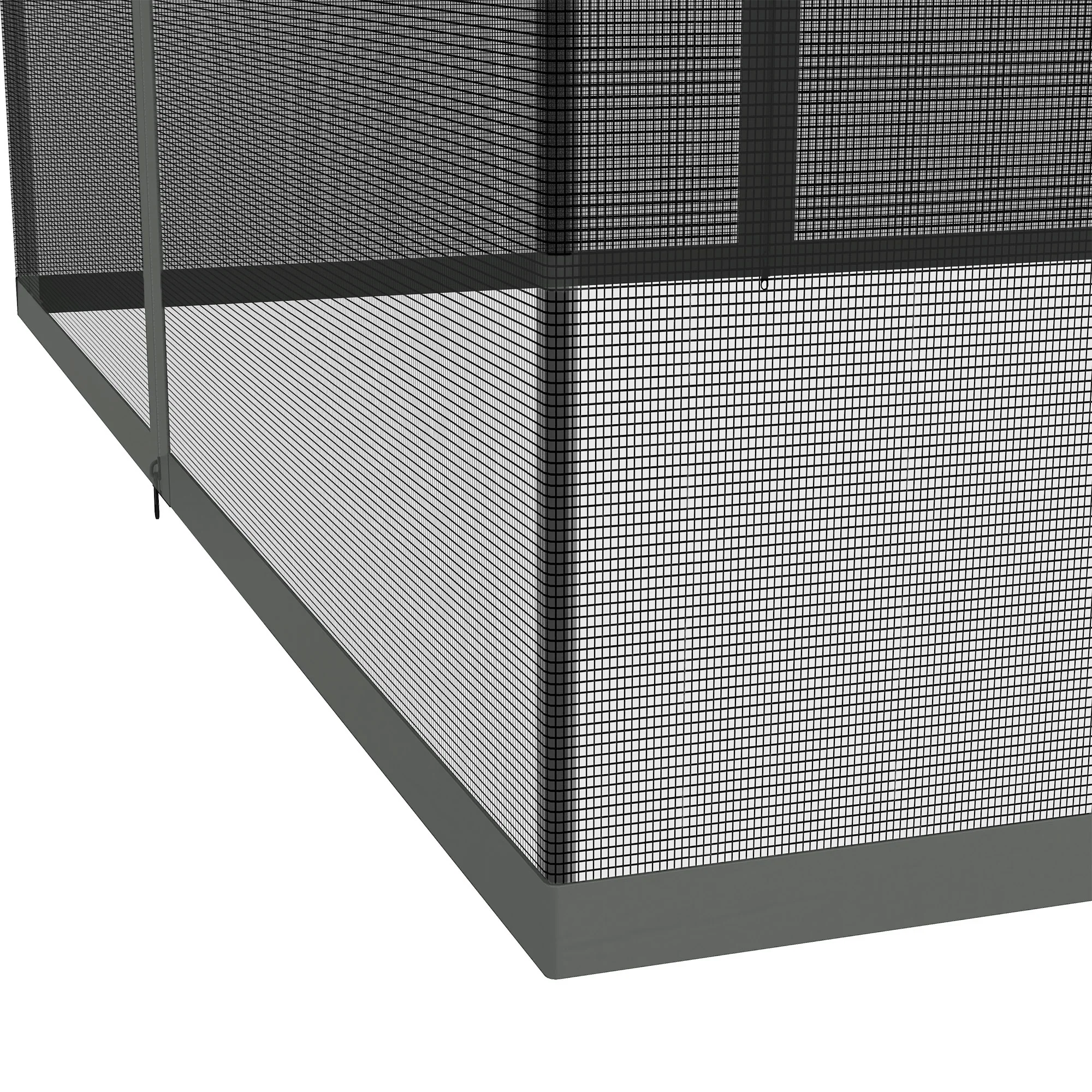 Replacement Mosquito Netting for Gazebo 12' x 12'with Zippers, Dark Grey - Image 10