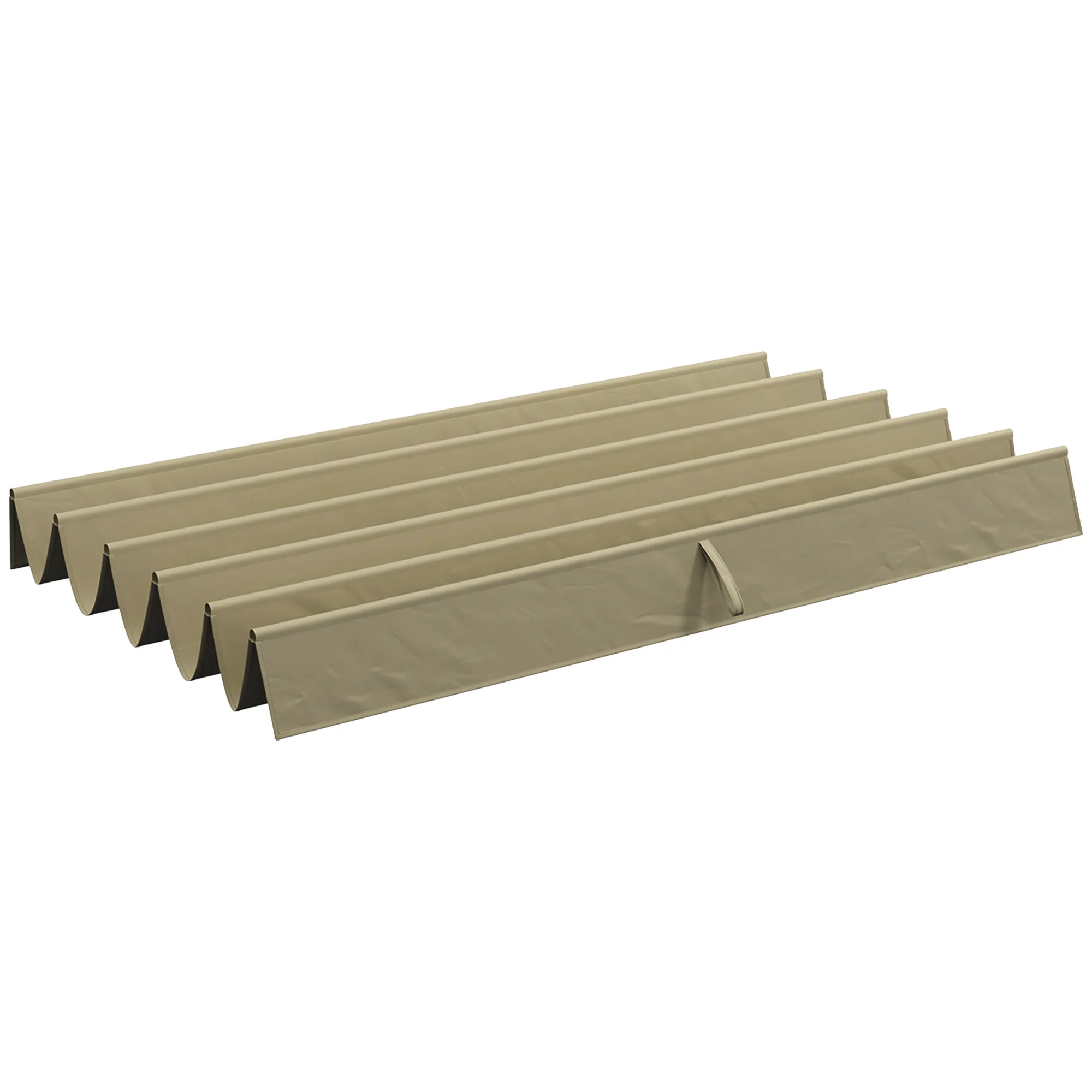 Retractable Pergola Shade Cover, Replacement Canopy Fabric for 3 x 3m Pergola, Tan - Image 2