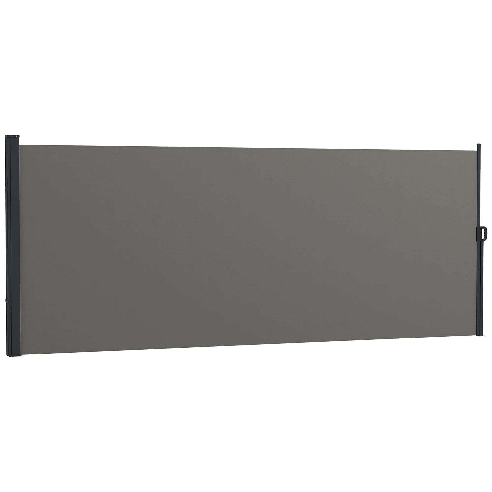 Retractable Side Awning, Garden Privacy Screen Divider, Full Cassette Wind Breaker for Hot Tub, Balcony, Terrace, Pool, 400 x 160cm, Dark Grey - Image 2