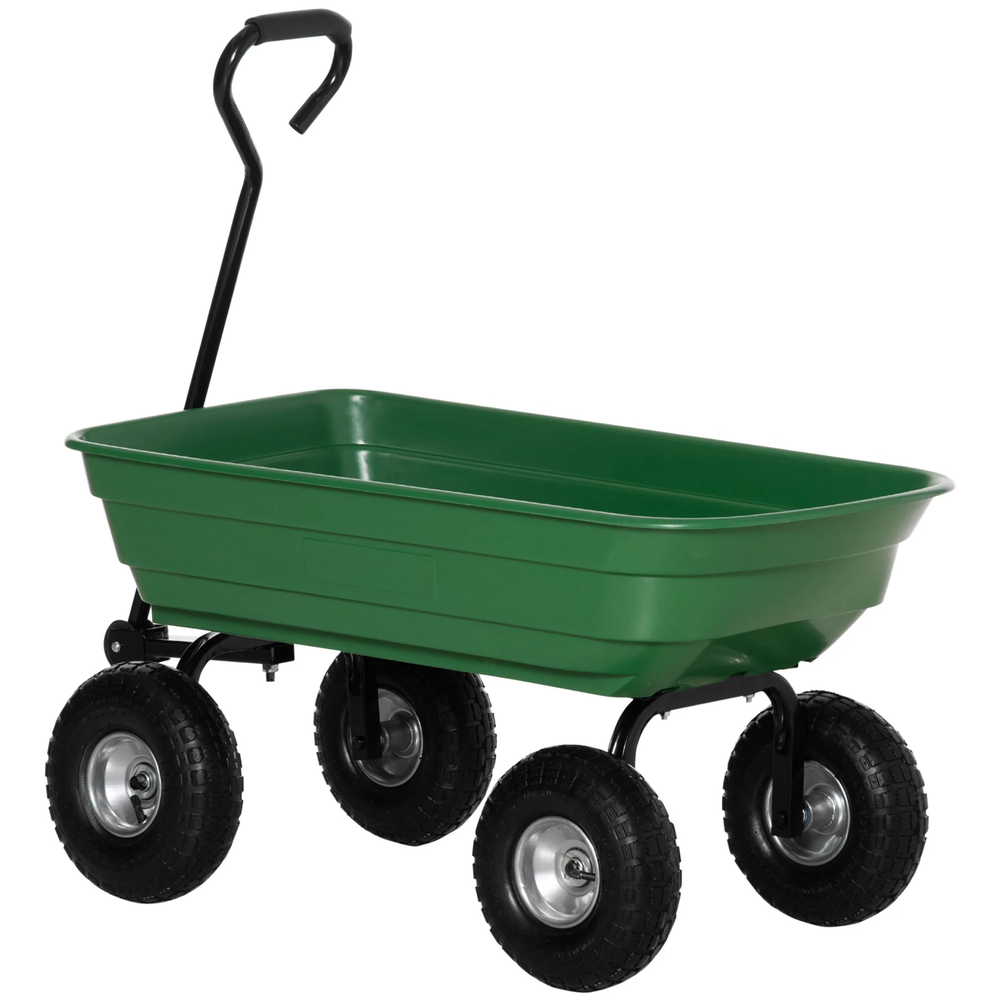 Steel Garden Cart with 10" Pneumatic Tires and Handle, 551 lb Capacity - Image 2